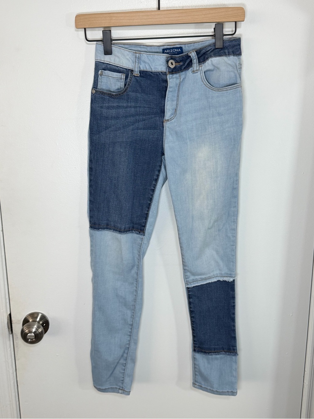 Kids Arizona Jean Company Patchwork Two-Tone Jeans - 14